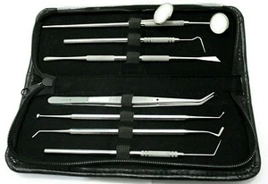 Kit dental juego escalador raspador de dientes cálculo sarro removedor de placa 8 piezas pinzas - Imagen 1 de 4