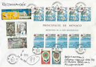 Brief met gestempeld postzegelvel Monaco Europazegels Mi Block 32(1746-1747)