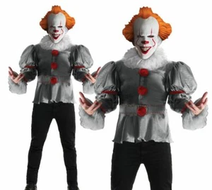 DELUXE PENNYWISE IT Disfraz Halloween Oficial Stephen K Adulto o Niños Grandes - Imagen 1 de 4
