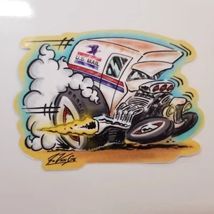 Rat Rod Mail Truck sticker decal hot rod rat rod vintage look drag race - Bild 1 von 3