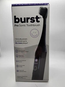 NEW- Burst Pro LED Screen Smart Pressure Sensor 5-Modes Sonic Toothbrush - Black - Picture 1 of 4