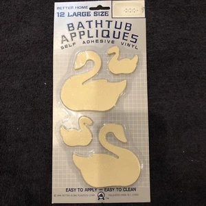12 Large Size Bathtub Appliques. Swans. Vintage By Better Home Plastics - Picture 1 of 6