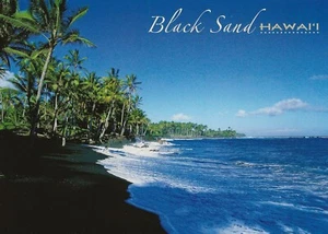POSTCARD HI Big Island Hawaii Kalapana Black Sand Beach MINT Unused - Picture 1 of 1
