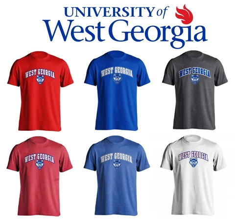 University of West Georgia Wolves UWG Classic Arch Mascot Short Sleeve T-Shirt Cover