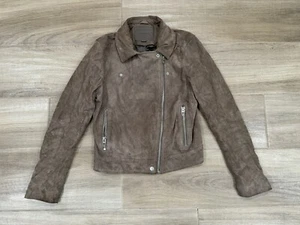 Blank NYC Women’s Leather Jacket Size SMALL Brown Full Zip Casual Suede Lined - Picture 1 of 16