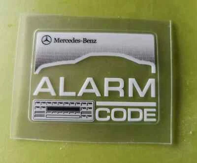 Calcomanía de código de radio Mercedes para W123 W124 W126 W140 W201 W202 W210 R129...  Foto 1 de 3