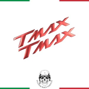 2 3D RESIN MOTORCYCLE STICKERS WRITTEN TMAX COMPATIBLE T MAX 500 530 560 RED - Picture 1 of 3