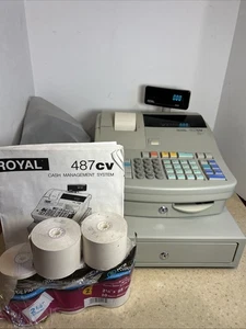 Royal 487cv Registrierkasse gebraucht in super Zustand/Handbuch/5 Papierrollen/Einband - Bild 1 von 11