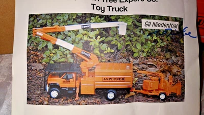 Novo na Caixa DG Productions - Caminhão e picador de aparar árvores Asplundh e nota assinada - Imagem 1 de 4