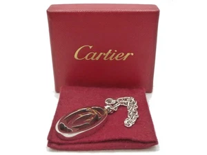 Auth Cartier Porte Cles Double C Key Ring Bag Charm T1220148 Silver #36636563 - Picture 1 of 5