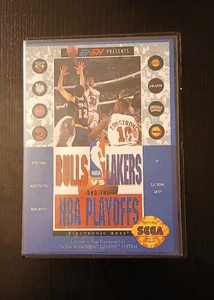 Sega NBA Playoffs Bulls vs. Lakers Sega Genesis, 1991 gioco e custodia con libretto - Foto 1 di 5