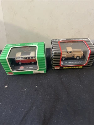 Model Power VW Buss & 1956 Ford F-100 Pickup Truck 1:87 HO Scale Trains New - Image 1 of 4