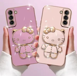 Plating Hello Kitty Case Samsung Galaxy Fits Many Smartphone Models Phone Cover - Picture 1 of 12