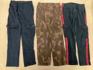 Tea Collection Cargo Pants Lot Boys 8 Pullon Navy Camo - Picture 1 of 7