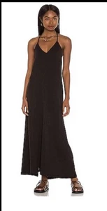 ATM Halter Maxi Cotton Black Dress ANTHONY THOMAS MELILLO AW 2282-FK New Size S - Picture 1 of 11