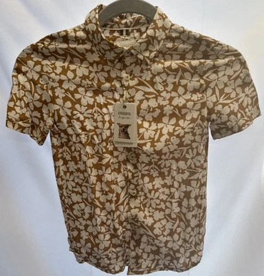 Camisa Denim & Flower Ricky Singh Floral Abotonada Manga Corta Nueva Talla 7 Niños Foto 1 de 4