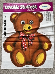 NUEVO Oso de peluche Fairfield Cuddles relleno adorable panel de corte y costura de colección 19,5" - Imagen 1 de 2