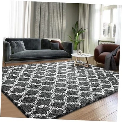 Alfombra Shag 5x7 pies alfombras extra suaves para sala de estar, pelo alto interior  Foto 1 de 4