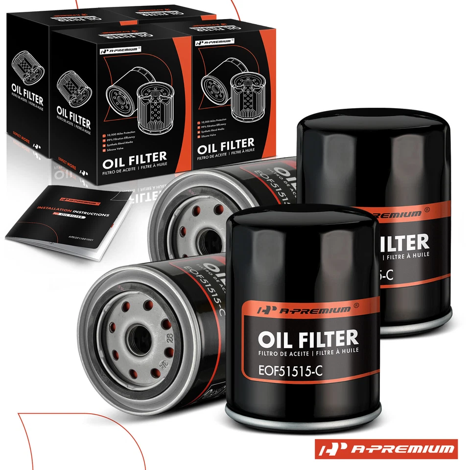 4x Engine Oil Filter for Ford F-150/F-250 Jeep International Harvester 10K Miles - Image 1 of 4