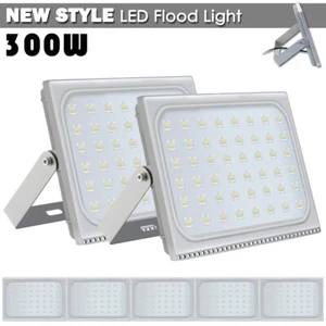 8x 300W LED Flood Light Cool White Outdoor Spotlight Garden Yard Lamp IP67 New - Picture 1 of 8