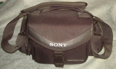 SONY HANDYCAM CAMCORDER VIDEO CAMERA CARRYING CASE STRAP BLACK SOFT BAG ONLY VGC - Image 1 of 4