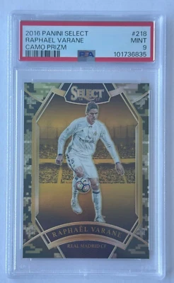 2016 Panini Select Camo Prizm  - Raphael Varane  #03/20   PSA 9 - Image 1 of 2