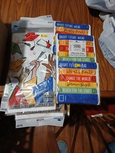 Graduation Bundle Napkins Books Table Cover Hats Red Blue Primary - Picture 1 of 5