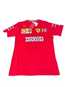 NEU NEU MIT ETIKETT HERREN SELTEN SCUDERIA FERRARI TEAM F1 2018 SHIRT PUMA MISSION TRIKOT LARGE - Bild 1 von 19