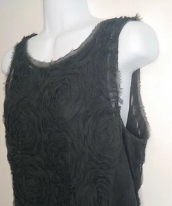 J.Crew Women 00 Gray 100% Silk Sleeveless Party Dress Embroidered Flower Pedals - Picture 1 of 11