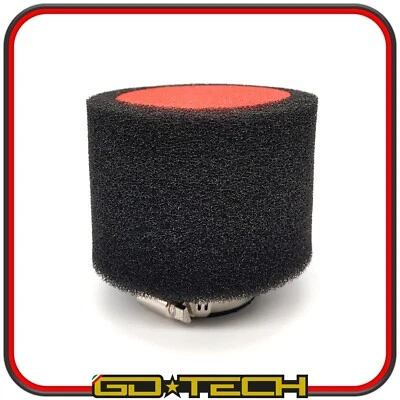 FILTRO ARIA RACING MOTO SCOOTER PIT BIKE QUAD ATV DOPPIA SPUGNA NERO ROSSO 38mm - Imagen 1 de 4