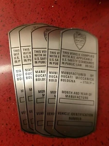 Ducati frame identification plate ends 60' early 70' singles and twin 250 350 45 - Picture 1 of 1