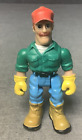 Vintage Fisher-Price Rescue Heroes Billy Blaze Farmer Builder Figure - 3"