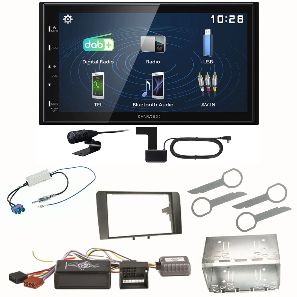 Kenwood DMX129DAB DAB+ Bluetooth USB Einbauset für Audi A3 8P 8PA - Bild 1 von 1