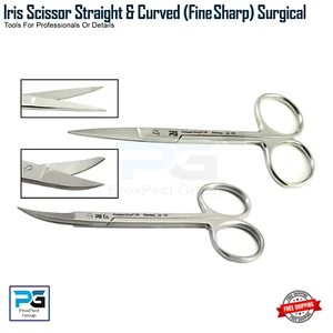 Iris Gum Scissors Curved / Straight Dental Surgical Sharp Fine tip Surgical X2 - Picture 1 of 5