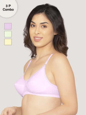 Pack de 3 sujetadores estampados a lunares sin relleno correa ajustable lencería Foto 1 de 4