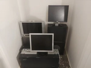 Vintage Desktop Computer Bundle - 6 PCs, 2 Monitors, and a HP, Acer, VAIO - Picture 1 of 5