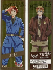 2 pegatinas brillantes Hetalia Axis Powers anime Alemania Italia - Imagen 1 de 1