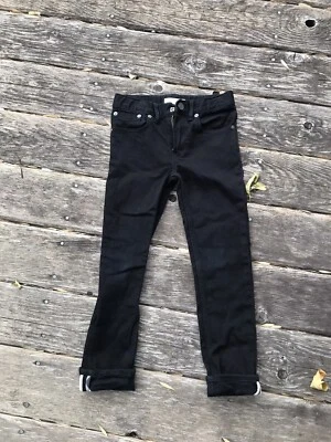 Burberry Girls Skinny Jeans In Dark Black Sz 7Y - Image 1 of 4