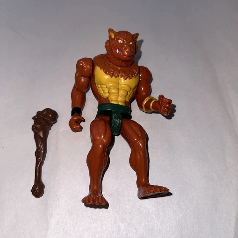 Vintage 1985 LJN Thundercats JACKALMAN with Club Weapon weapon near complete Cover