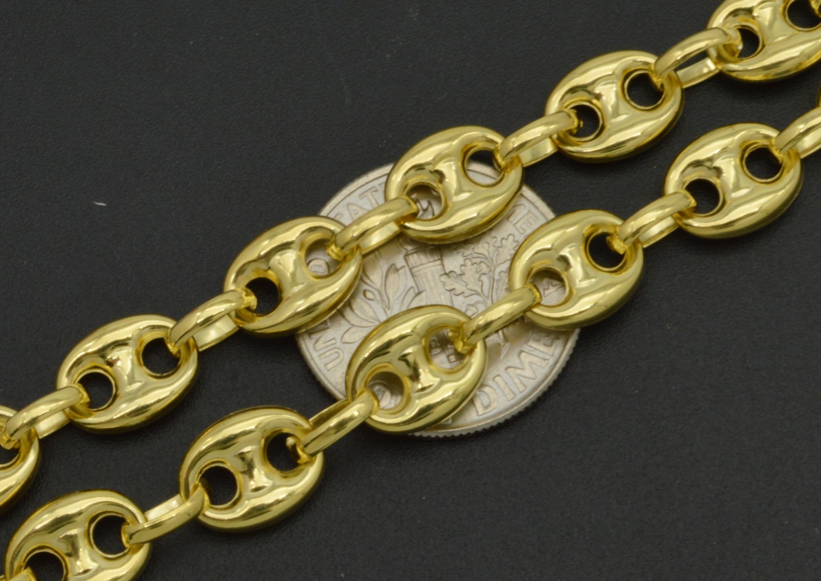 14K Yellow REAL GOLD Puffed Mariner 