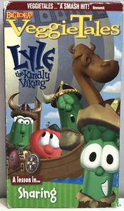 VeggieTales Lyle Friendly Viking VHS Video Tape Christian Children Sharing Green - Picture 1 of 12