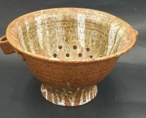 Keramik Sieb Schüssel mit Griffen 8 Zoll Durchmesser 4,5" hoch - Bild 1 von 12