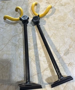 Slat Wall Mounted Fully Adjustable Black Guitar Holder (set of 2) Hanger - Picture 1 of 3