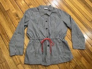 d&co denim & company Black/White Gingham Check Lightweight Jacket Women's L - Picture 1 of 13