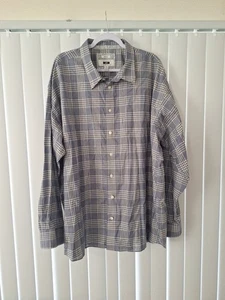 Herren 3XL Joseph Abboud kariertes Hemd mit Knopfleiste Langarm klassische Passform - Bild 1 von 4