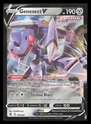 Genesect V Ultra Rare SWSH08: Fusion Strike 185/264 NM - Image 1 of 2