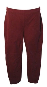 Lands' End 10 Burgundy Pull On Mid Rise Slim Leg Pants Chinos - Picture 1 of 3