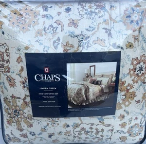 New CHAPS Home LINDEN CREEK Ralph Lauren King 3pc Comforter Set Rare HTF NOS - Picture 1 of 4