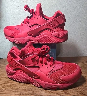 Кроссовки беговые женские Nike Air Huarache Run Noble красные антрацитовые GS США 10  - Изображение 1 из 4