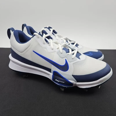 Chuteiras de beisebol Nike Trout 8 Pro MCS masculinas tamanho 10 brancas marinhas FB2907-103 novas - Imagem 1 de 4